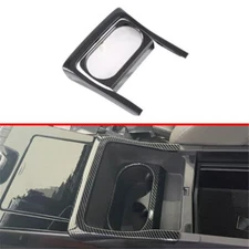 For Toyota BZ4X 2023-24 abs carbon fibre Front Water Cup Holder Frame Cover Trim