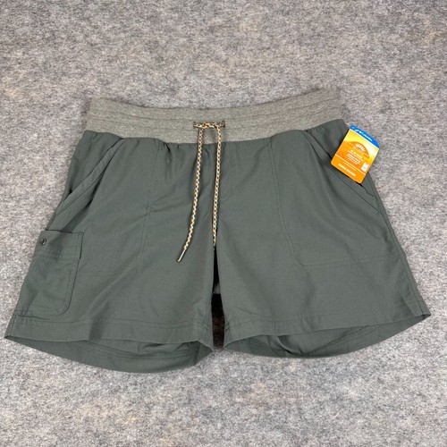 Columbia Gavin Ridge Pull On Cargo Shorts 6" Pockets Gray Womens Large L