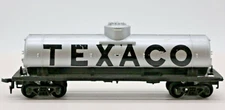 TYCO HO Gauge 1:87 Texaco Tanker Train Car in Silver 5.5-inch Made in Hong Kong