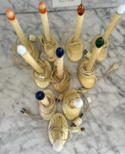 Vintage Christmas Window Electric Plastic Wax Drip Candle Candoliers Lot Of 10