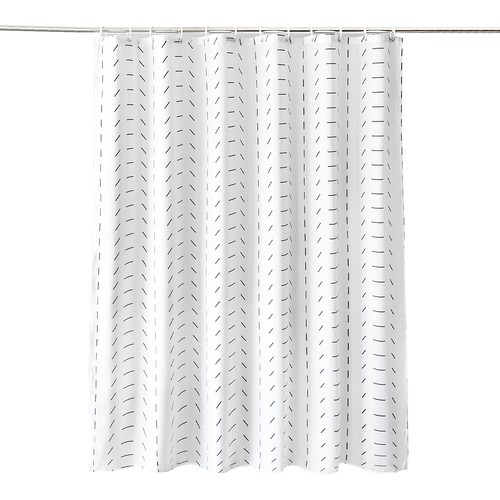 Bathroom Shower Curtains 100% Polyester Modern Designer Curtain with 12 Hooks - Picture 110 of 211