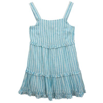 Rails Womens S Sandy Laguna Linen Blend Stripe Sleeveless Mini Dress NWT