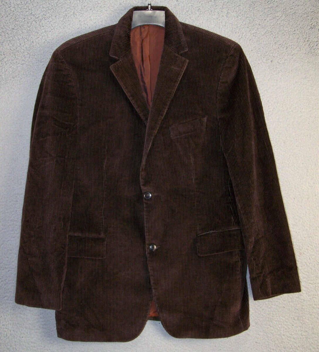 HUGO BOSS Jacket Men's 42R Brown Corduroy Classic Designer 2