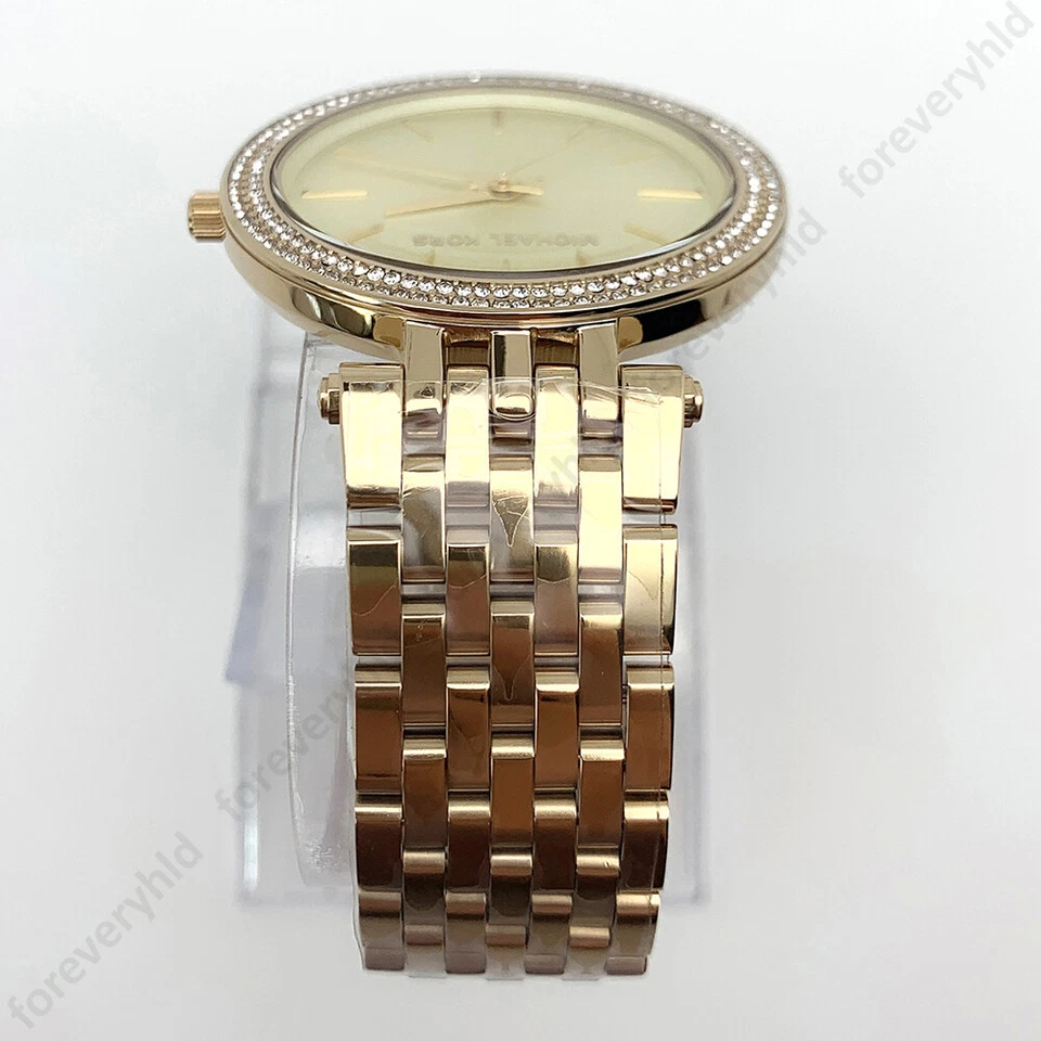 New Michael Kors MK3191 Darci Glitz Gold Dial Pave Bezel Fashion Women's Watch - image 4 of 4