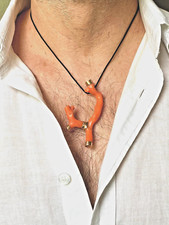 SUPERBE BROCHE ANCIENNE OR JAUNE 18CTS BRANCHE DE CORAIL PEAU D'ANGE PB 14,5 Gr