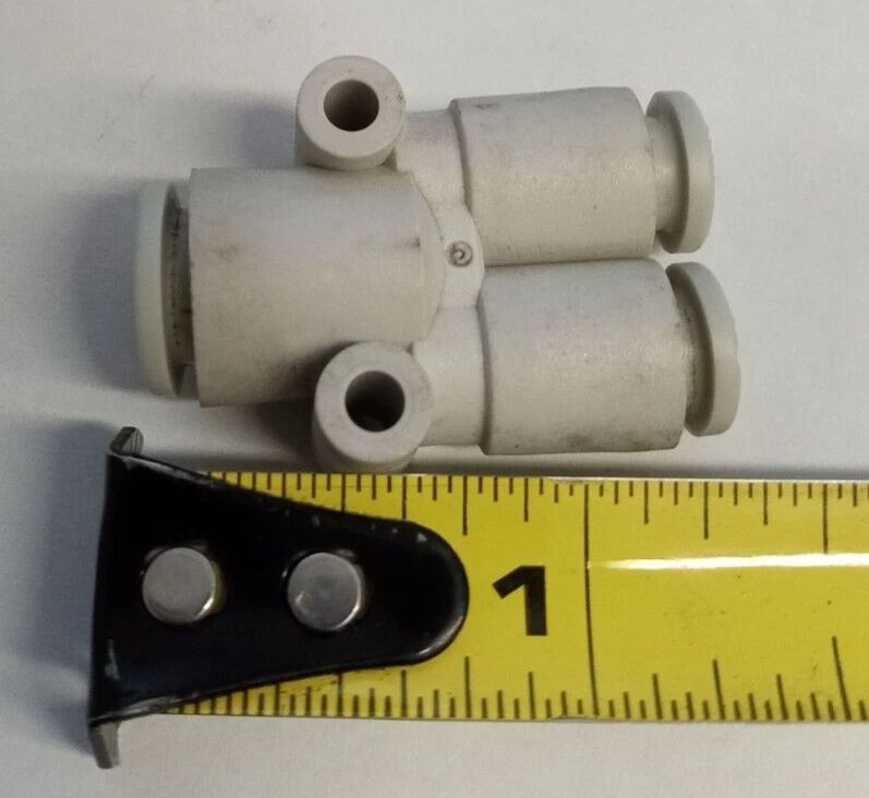 SMC KQ2U06-08A 6mmx6mmx8mm push-to-connect wye union **5-pack** - Image 3 of 4