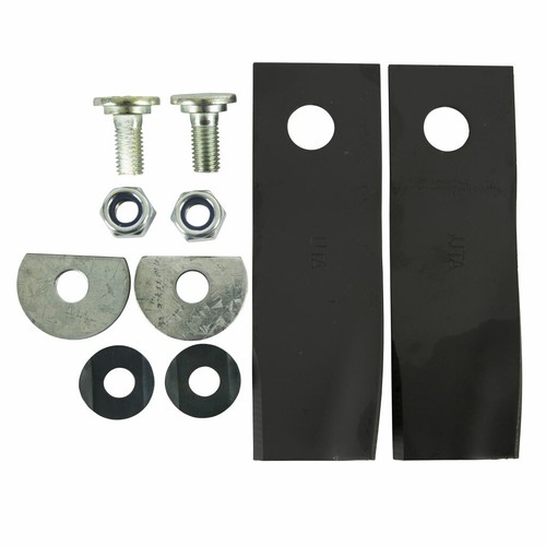 AUSTRALIAN MADE: 2X BLADE & BOLT SETS 18" MOWER REAR CATCH, ROSS /ICON- RGPM139 - Picture 2 of 2
