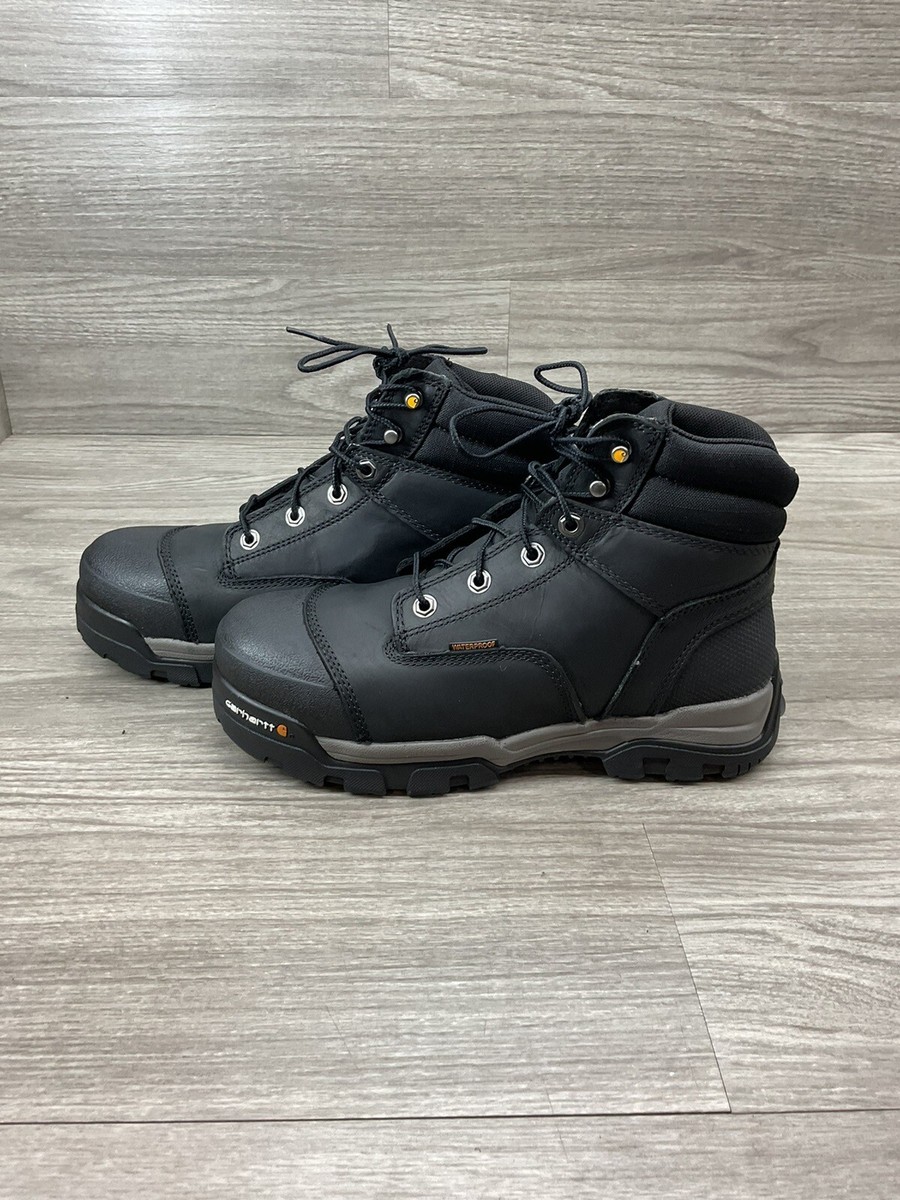 Men's Carhartt, Ground Force WP 6in CT Boot CME6351 Black Leather