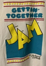Vintage 1990s JAM Jesus And Me Puffy Print Single Stitch Screen Stars T Shirt XL