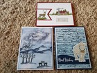 3 Stampin' Up! Cards Yuletide Pasture Sheep Rustice Retreat Deer Cabin, Stargaze — photo 1