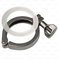 2" Tri Clover Clamp SS304 Stainless For Sankey Keg, Moonshine Distilling Columns