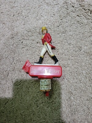 Vintage Johnny Walker Scotch Bottle Stopper Spout Plastic with Cork 1960s USA
