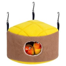Warm Bird Nest Winter House Snuggle Hut Hanging Hammock Cage Accessories Plush H