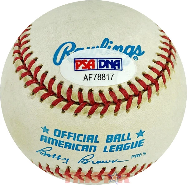 REGGIE SANDERS SIGNED AUTOGRAPHED AL BASEBALL PSA - DETROIT TIGERS - Image 2 of 2