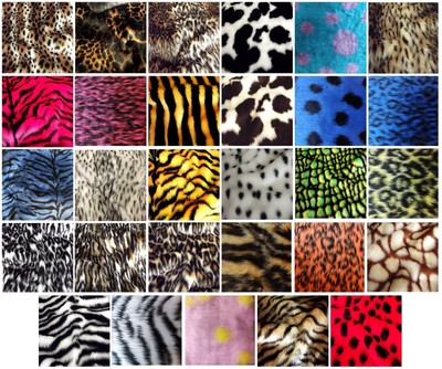 Jacquard Fur Fabric - Multiple Lengths & Colours - R2 Quality /animal print