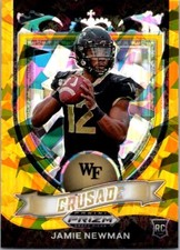 2021 Panini Prizm Draft Picks Collegiate #174 Jamie Newman Gold Ice