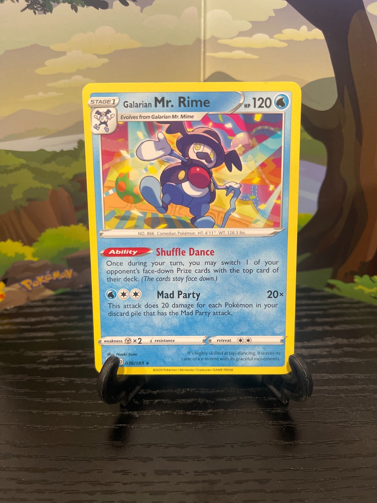 Galarian Mr. Rime 036/189 - Darkness Ablaze - Rare - Pokemon Card TCG - LP