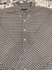 Eddie Bauer Men's Shirt XLT Tall XL Plaid Button Up Long Sleeve Cotton