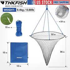 39In Crab Bait Shrimp Net Foldable Drop and Pier Fishing Net Portable Bridge Net