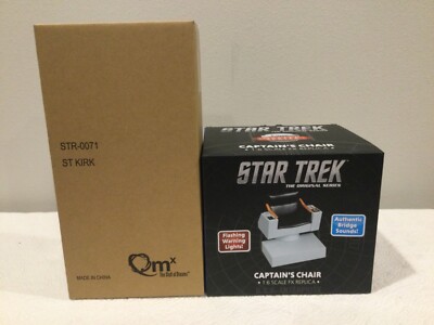 QMX-Star Trek-Captain Kirk 1/6 Action Figure STR-0071 & Captain Chair-New in Box