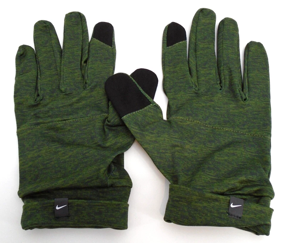 Guantes Nike Dri-Fit para hombre elemento grande correr verde áspero/oliva/plateado Foto 4 de 4