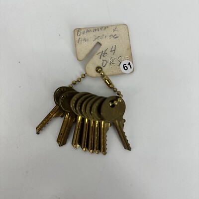 SET OF 8 ESP ML2 764DKS Lock Guide Master Key Set Bommer Devine #0-7
