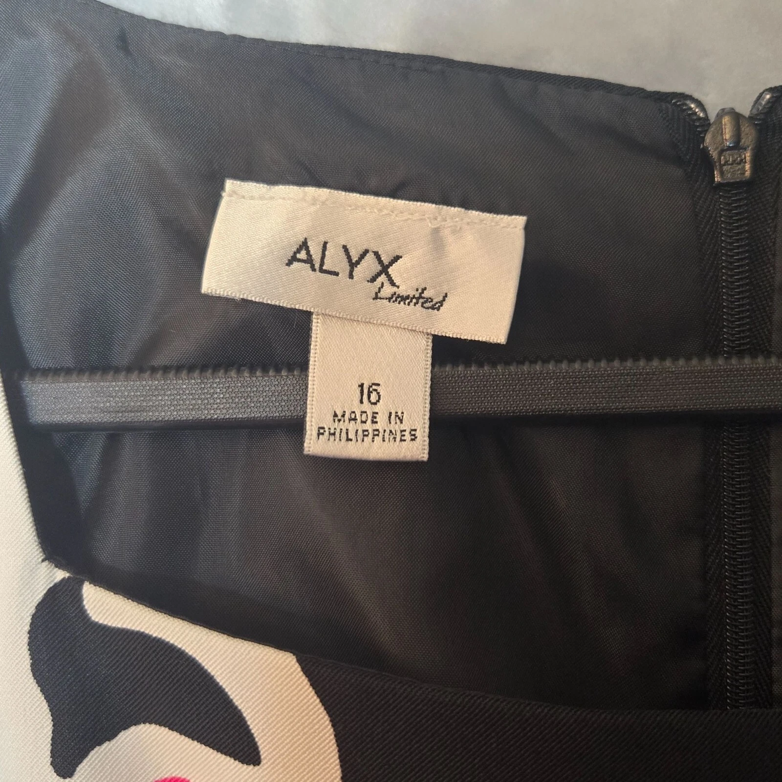 Abito tubino ALYX Limited fantasia floreale laterale 16 nero rosa senza maniche retrò Y2K