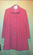 Vgc Ladies Red Coat Size M From Great Plains London ( Has Been Dry Cleaned.! )