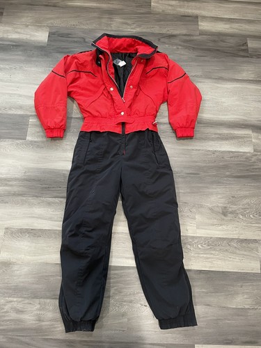 Vintage Women's Rawik Ski Suit Red 