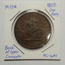 1850 Dragon Slayer Bank Of Upper Canada  PC-6A1 One penny Token  M156