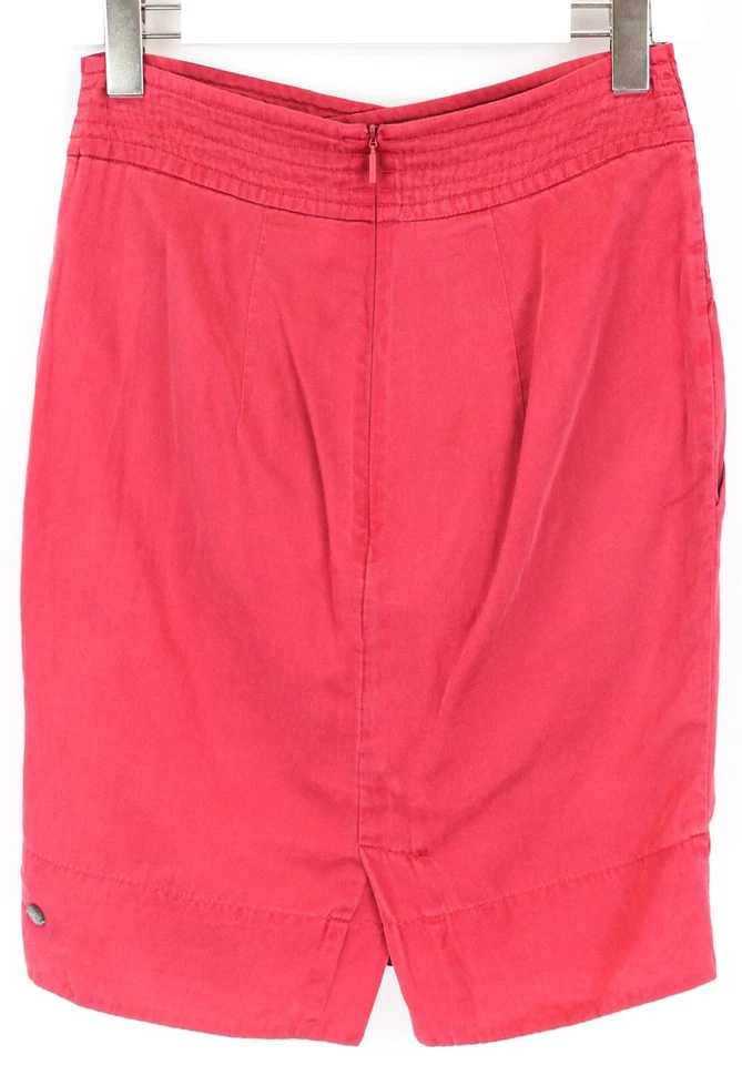 FALDA HUGO BOSS Baveda-D Mujer UK 8 Mezcla De Seda Plisada Mini Rosa - Imagen 2 de 4