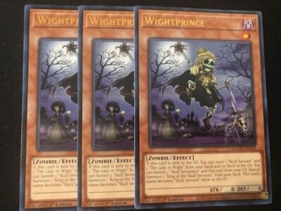 yugioh wight deck YUGIOH SKULL SERVANT DECK- ZOMBIE- WIGHTMARE- WIGHTPRINCE- BOOK OF LIFE NM