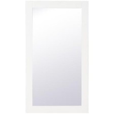 Elegant Decor Aqua 32" x 18" Wood Frame Bathroom Mirror in White