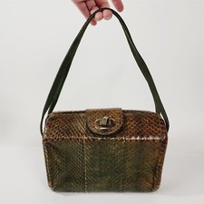 Vintage Green Snakeskin Purse Handbag