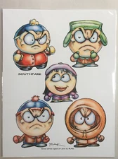 8.5x11 Signed Ltd. Edition SOUTHPARK Print by RAK - CARTMAN KENNY