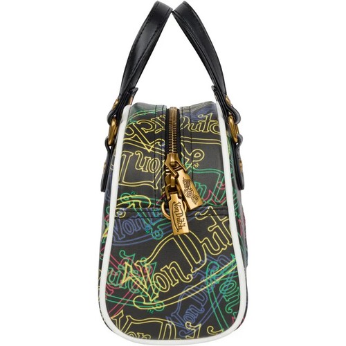 Von Dutch - Neon Logo Black Bowling Bag - RARE- NEW! - Picture 3 of 4