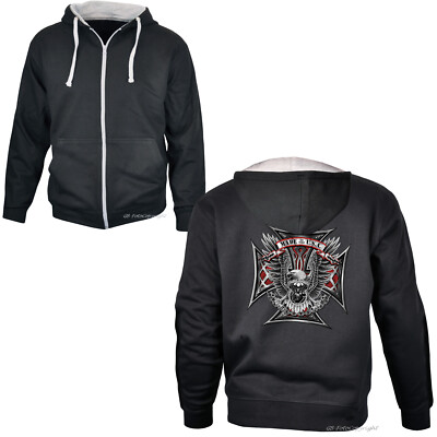 Jacke Chopper Biker Adler Motiv USA american classic Bikeroutfit Motto *4018