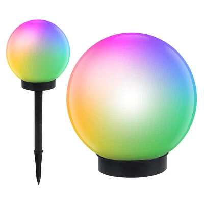 Sfera globo sfera luce solare giardino LED che cambia colore palo passerella giardino UK