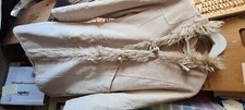 Ladies Womens Ben Sherman Fur Coat Uk Size 16