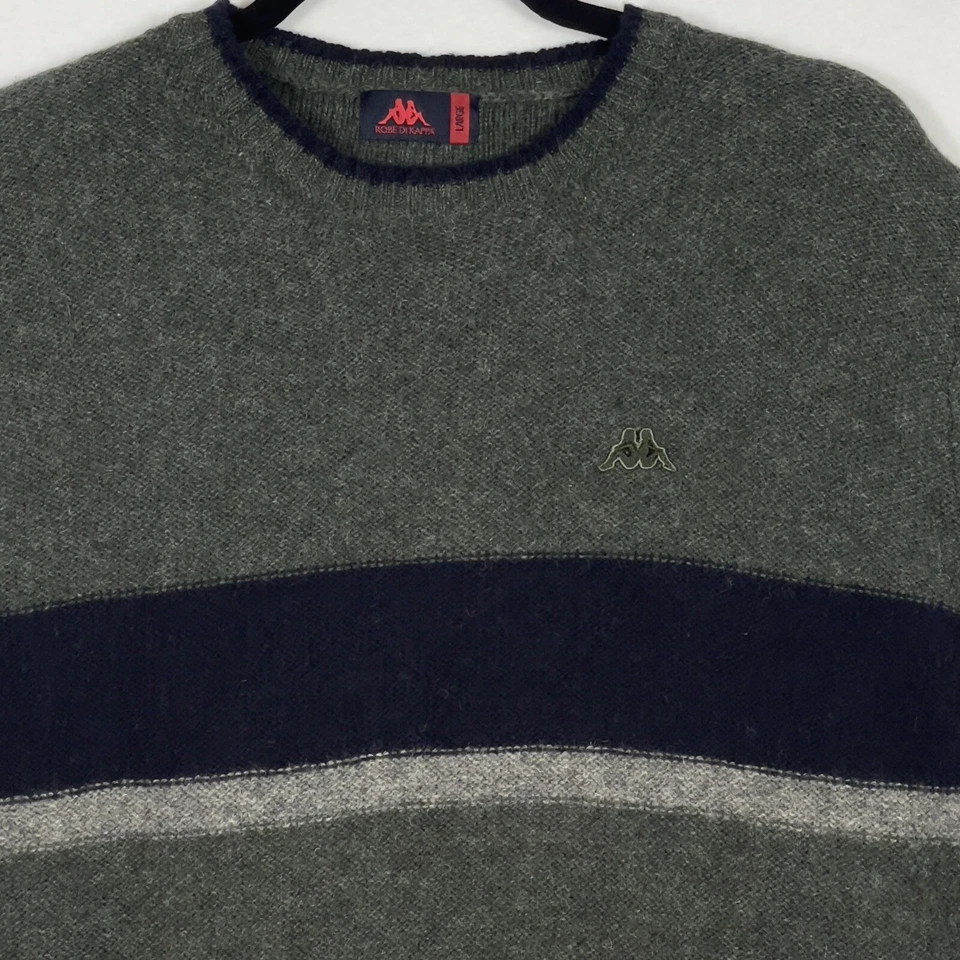 Suéter de Lana Robe di Kappa Hombre Talla L Verde Azul Tejido Pullover Foto 3 de 4