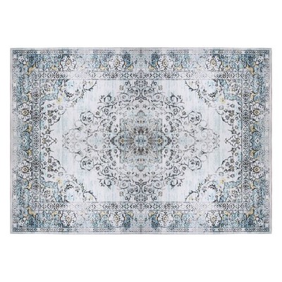 8x10FT VintageÊArea Rug Modern Non Slip Carpet Boho Low Pile Soft Rug Waterproof