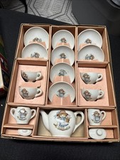 Toy China Tea Set Child Play Little Girl Made In Japan 17 Piece Vintage