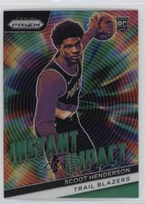 2023-24 Panini Prizm Instant Impact Green Prizm Scoot Henderson #9 2l4
