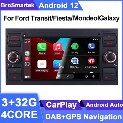 Android 13 Autoradio DAB+ 32GB GPS Navi Für Ford Transit MK7 Connect Fiesta Kuga - Bild 1 von 4