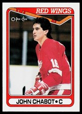 1990-91 O-Pee-Chee John Chabot #163 Detroit Red Wings
