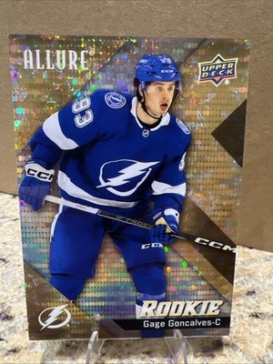 2024-25 UDAllureRookie Gage Goncalves Gold Glitter Bomb /199 Tampa Bay Lightning