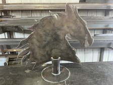 Handmade Large Metal Horse Wall Art – 20”x23” Rustic Western Decor- USA Made