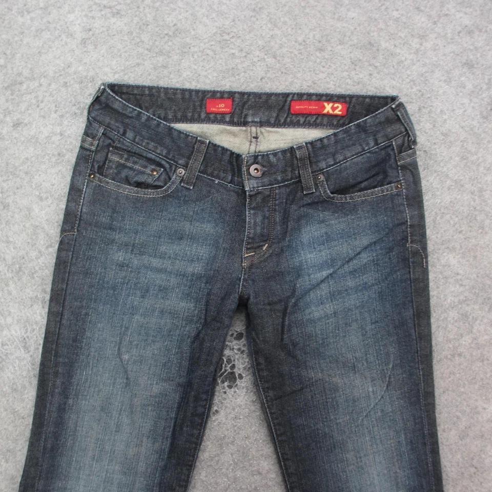 X2 Jeans Womens 6R Blue Dark Wash Bootcut Stretch Denim Five Pocket Full Length - Image 2 of 4
