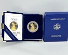 1986-W $50 American Gold Eagle 1 oz Bullion Proof US Coin with COA & Box OGP