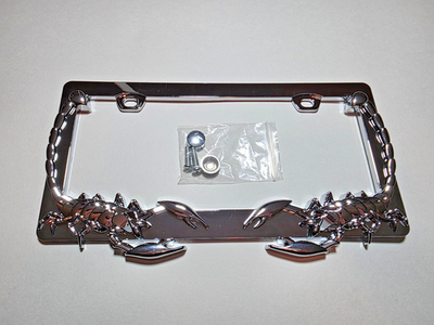 #ad #ad 3D SCORPION CHROME AUTO CAR LICENSE PLATE FRAME Hardware Included $19.99